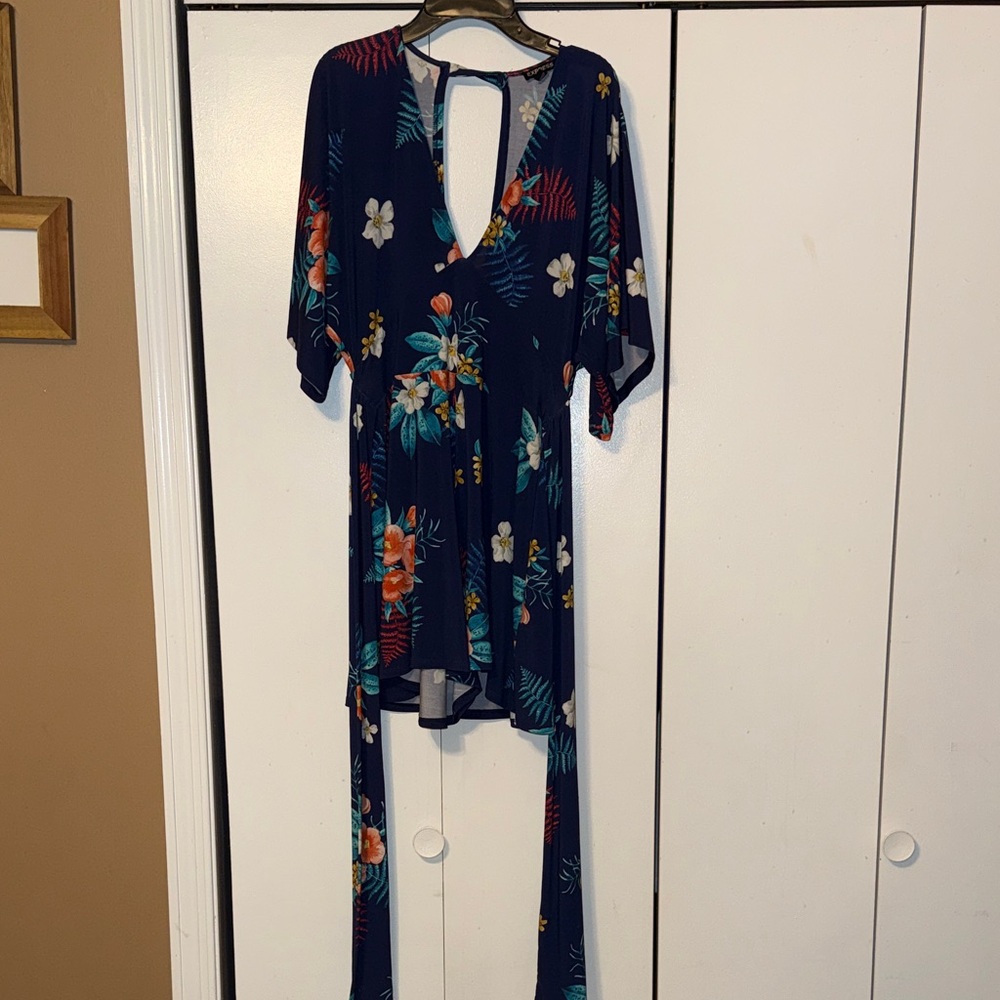 Express Blue Floral Dress